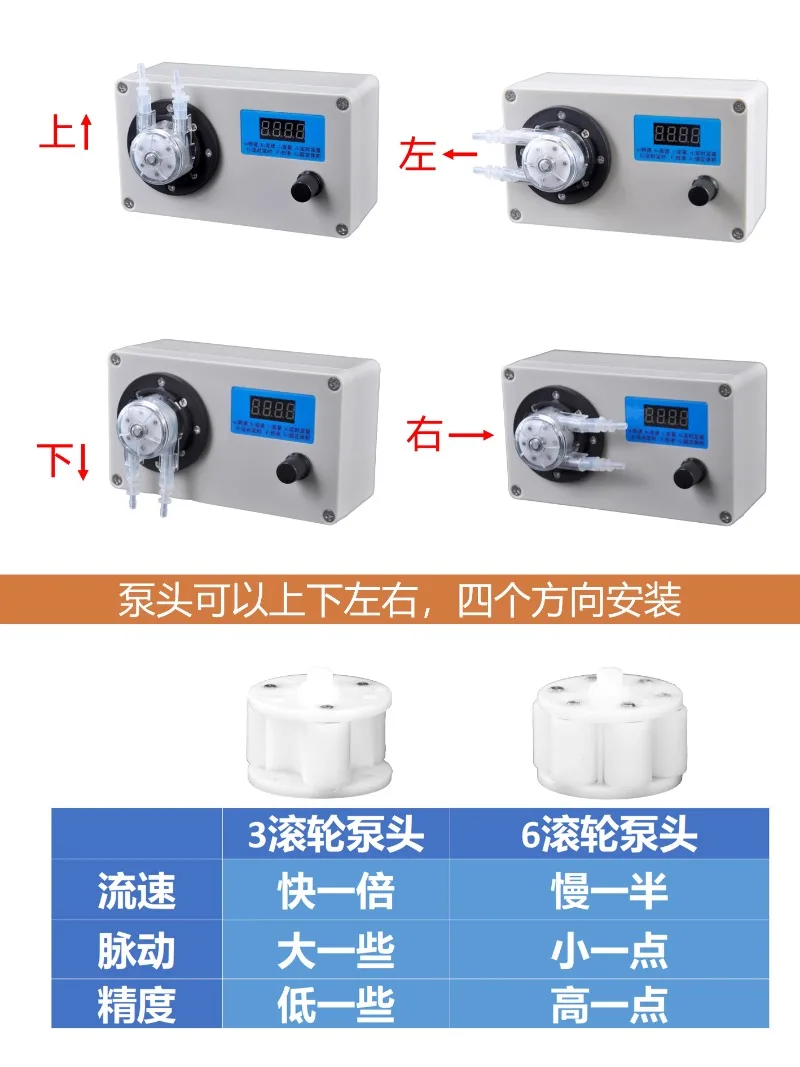 Peristaltic pump Timed quantitative speed regulation Metering pump High precision titration pump Food grade filling machine