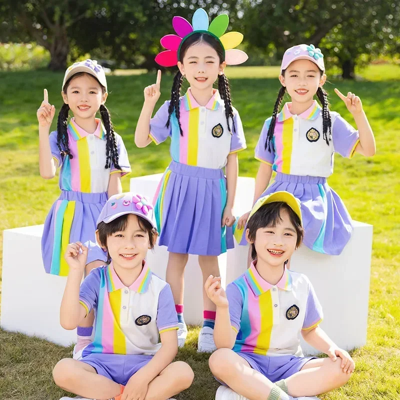 Kindergarten uniforms Primary school uniforms set 61 children's chorus performance candy-colored performance uniforms