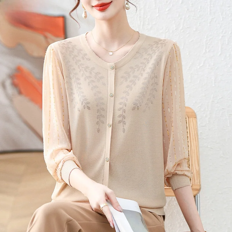 

Faionable Knitted Long Sve Women's Outerwear Autumn Clothes Cardigan ly Women's Sle 2024 New Arrival Mommy's Ward...