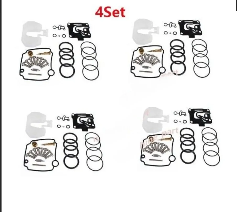 

4Set For Yamaha 50 HP 4 Stroke Carburetor Kit 62Y-W0093-11-00 62Y-W0093-10-00