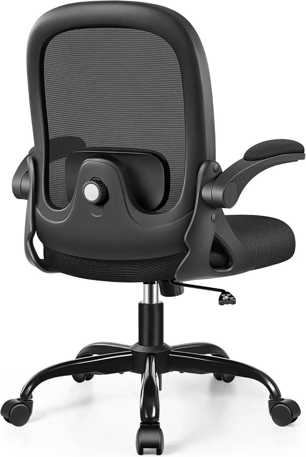 Office Chair Ergonomic Desk Chair with Adjustable 3D Lumbar Support and Height, Comfy Mesh Computer Chair with Flip-up Armrests