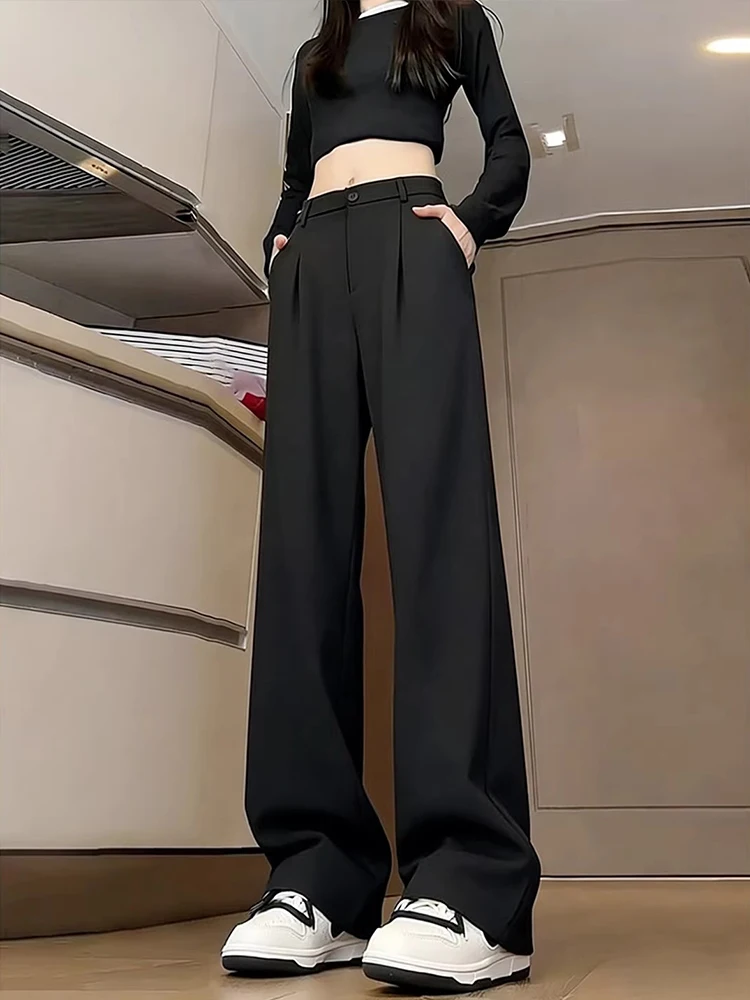 

Bla Straight Leg Men's Pants High Waist Trousers Cleanfit Naples Suit Pants Slimming Straight Leg Faion Urban Casual