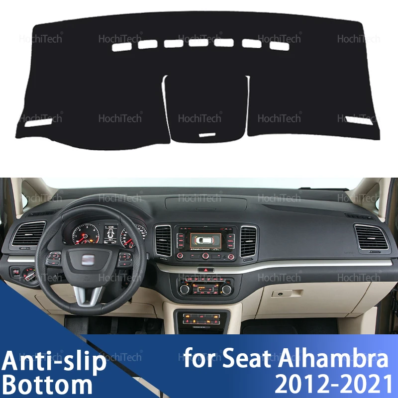 For Seat Alhambra 2012-2021 Left Right Hand Drive Auto Dashboard Cover Dash Mat Board Pad Carpet Dashmat Anti-UV Mats