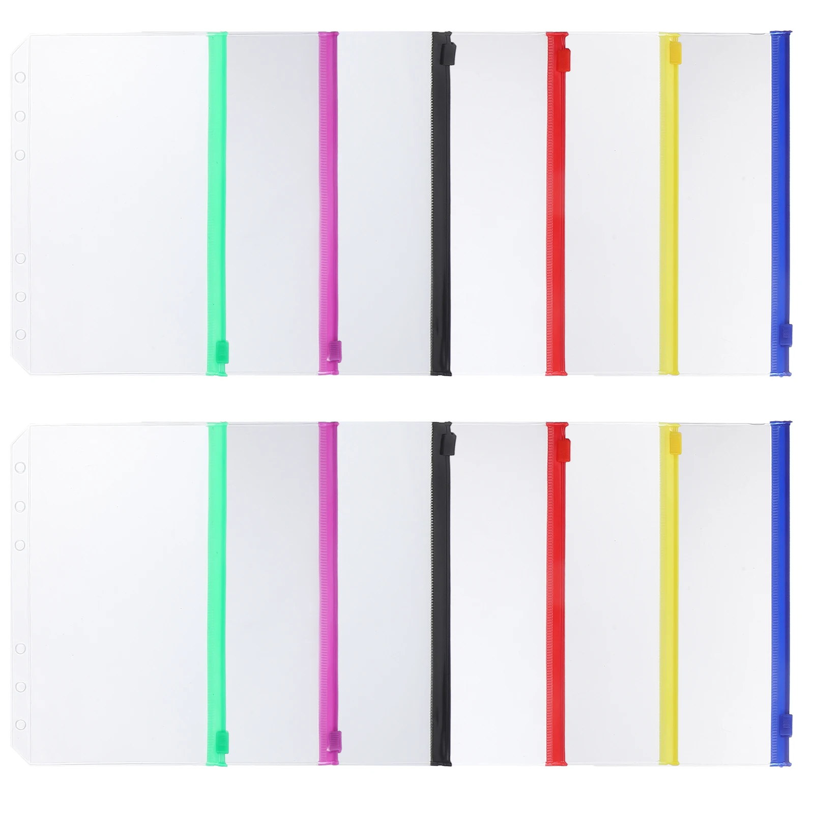 

12 Pcs Binder Bag Pockets Zipper Letter Size with Notebooks Sleeves Pvc Planner Folders