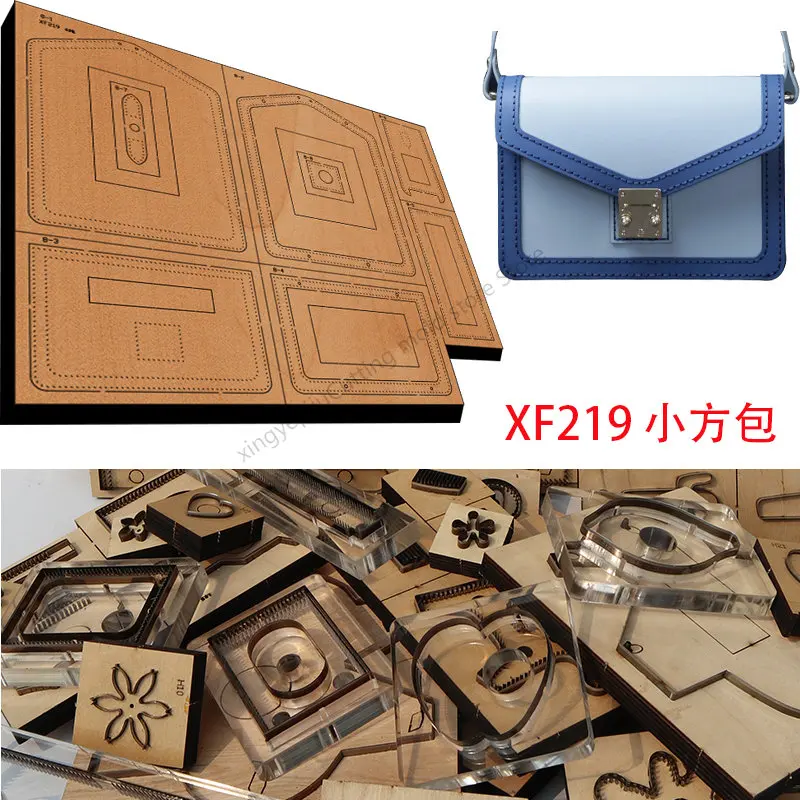 

New Japan Steel Blade Wooden Die Small square bag single shoulder bag Wallet Leather Craft Punch Hand Tool Cut Knife Mould