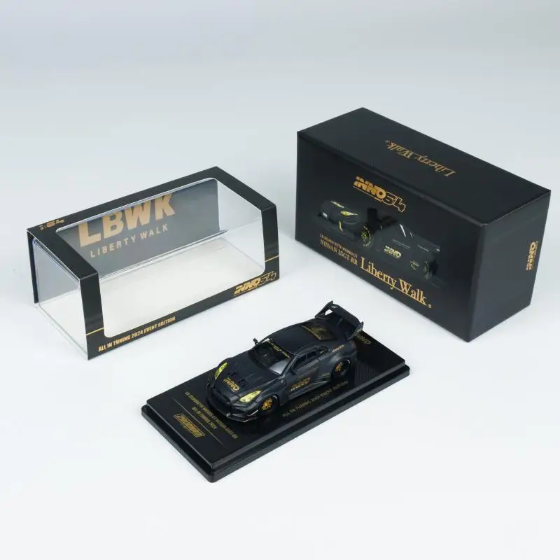 INNO 1:64 NISSAN GT-R (R35) LBWK 2024 Special Edition Chase Die-cast Alloy Car Model Collection Display Gift