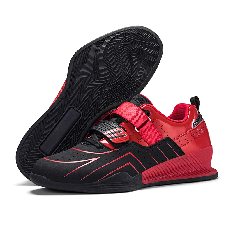 2026 New Men Powerlifting Shoes Anti-Slip Strength Training Shoes Shock-Absorbant Fitness Sneakers Male Hard Drawn Squat Shoes