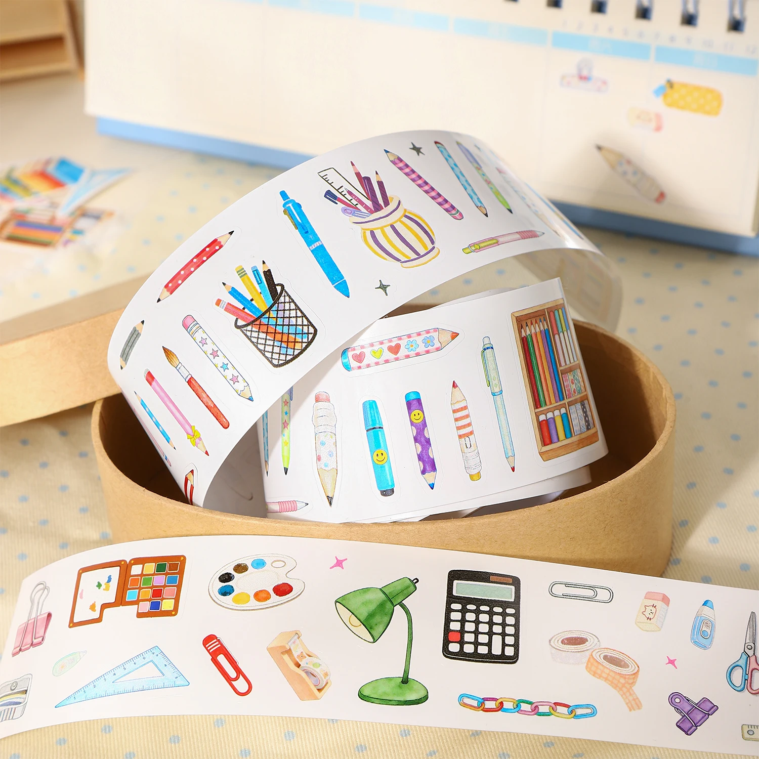 JIAMEI 40mm * 2m Stationery and Grocery Store Series Kawaii Ins Die Cutting Tape DIY Scrapbooking Journal Aesthetics Supplies