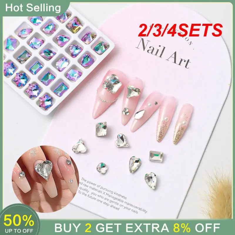 2/3/4SETS Fang Bai Drill Waterproof Comfortable Water Drop Drill Nail Decorations Nail Art Accessories Styling Fashion