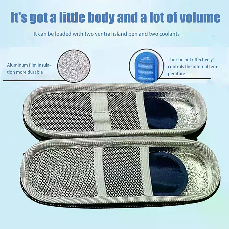/YOV/Waterproof Insulin Cooling Bag EVA Thermal Insulated Insulin Cooler With Gel Pen Bag Diabetics Travel Medicine Cooler 1Pc