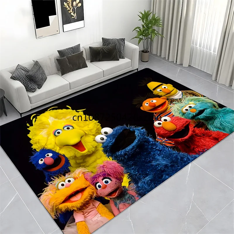 SS-Sesame -S-Street Poster Carpet  Kitchen Mat Fashion Yoga Mat Living Room Bedroom Decorat Non-slip Mat