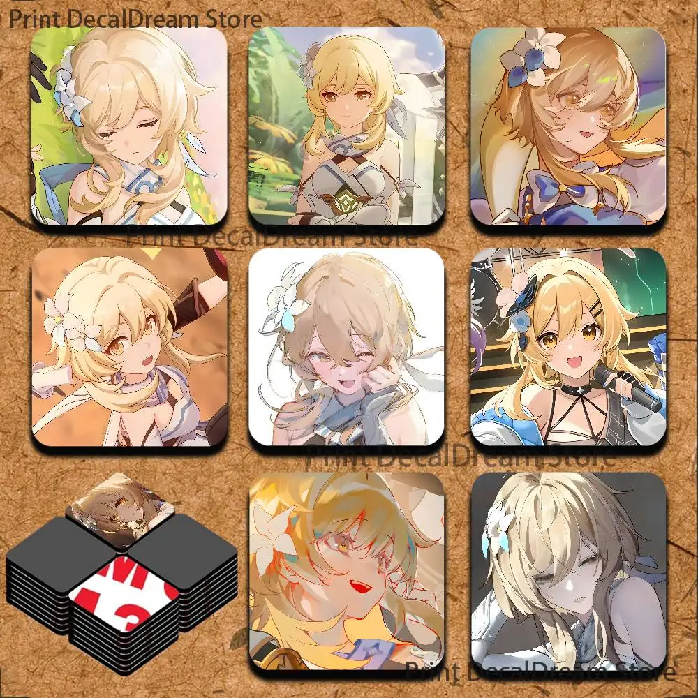 

G-GenshinS L-Lumine Sublimation Magnet Cartoon Anime CuteFridge Magnets Personalized Sublimation Products for Kitchen