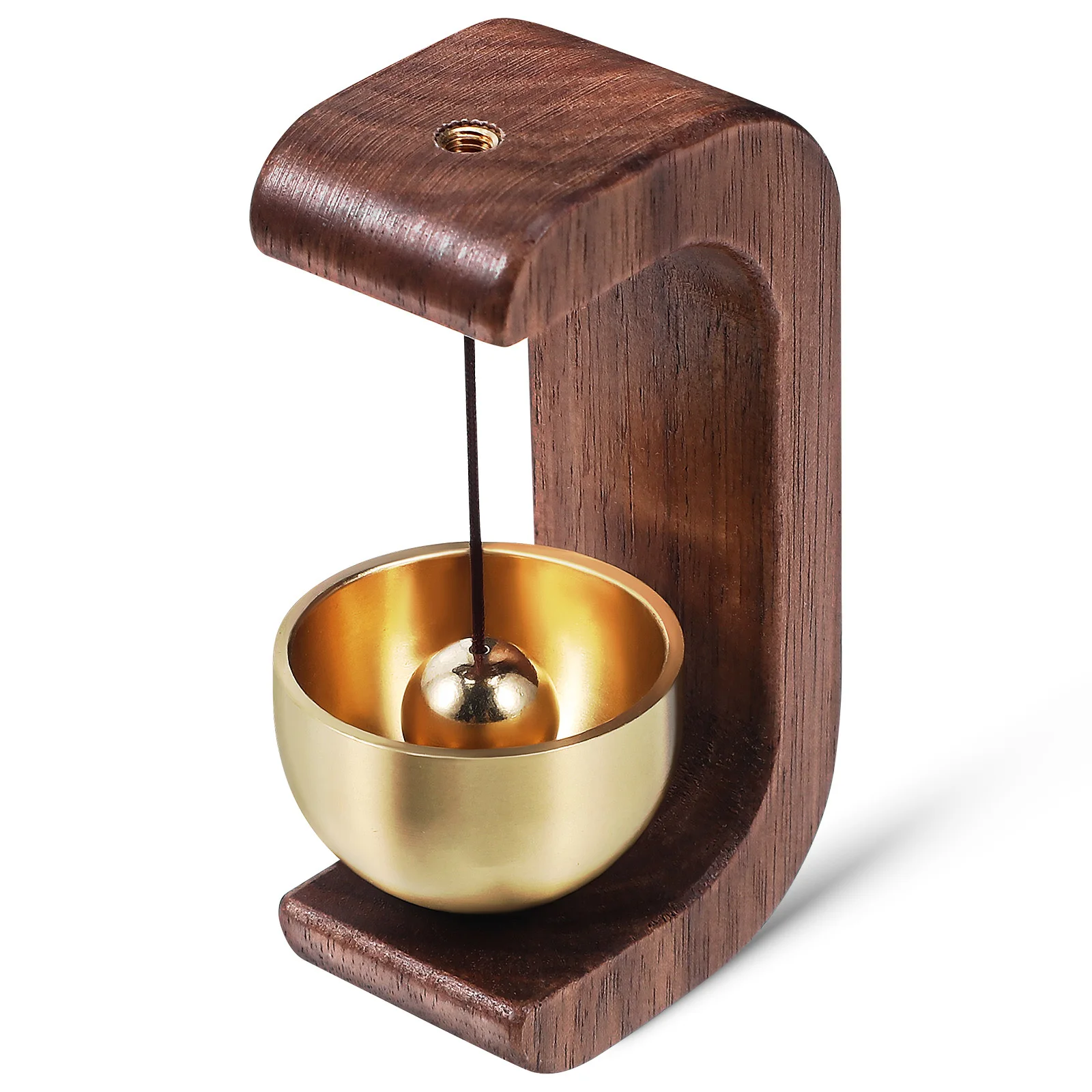 النحاس جرس الباب الرنين مقبض خشبي لمتجر فتح الباب دخول تنبيه متجر الأعمال جرس الزخرفية جرس الباب الثلاجة