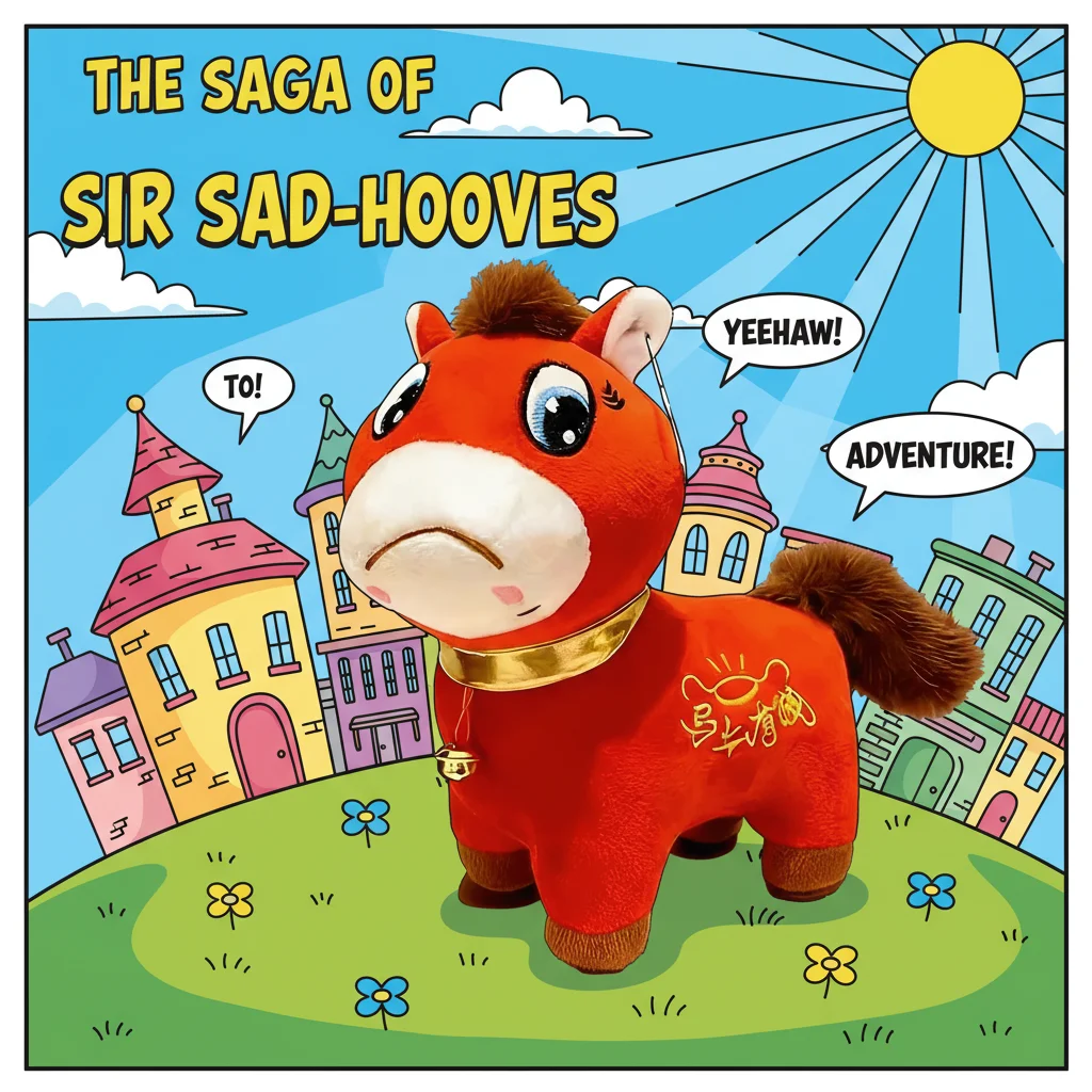 

Набор плюшевых игрушек «Плачущая и счастливая лошадь» 2026 – Талисман года по китайскому зодиаку, декор для офисного стола, эмоциональная поддержка, пара мягких игрушек-животных