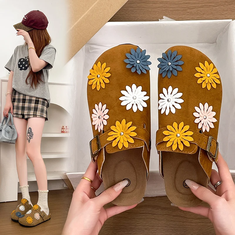 

Men's Casual Shoes & Women's Sandals: Comfortable Closed-Toe Slippers with Cork Footbed for Indoor & Outdoor Use