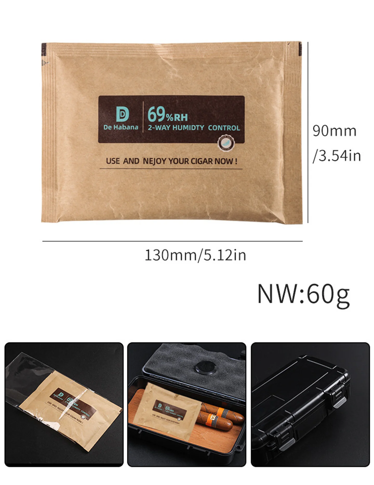 60g Package Humidity 69% Cigar Moisturizing Bag Cigar Box Accessories