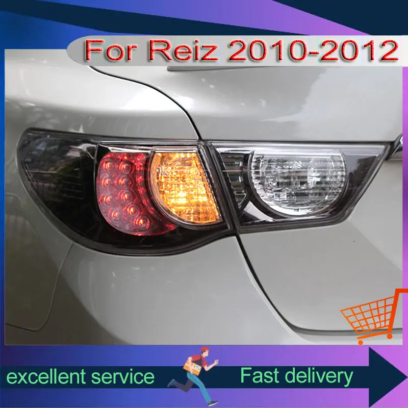 Car Styling For Toyota 2010-2012 Mark X Reiz Tail Lamp Upgrade DRL Rear Light LED Dynamic Turn Signal Brake Auto Accessories