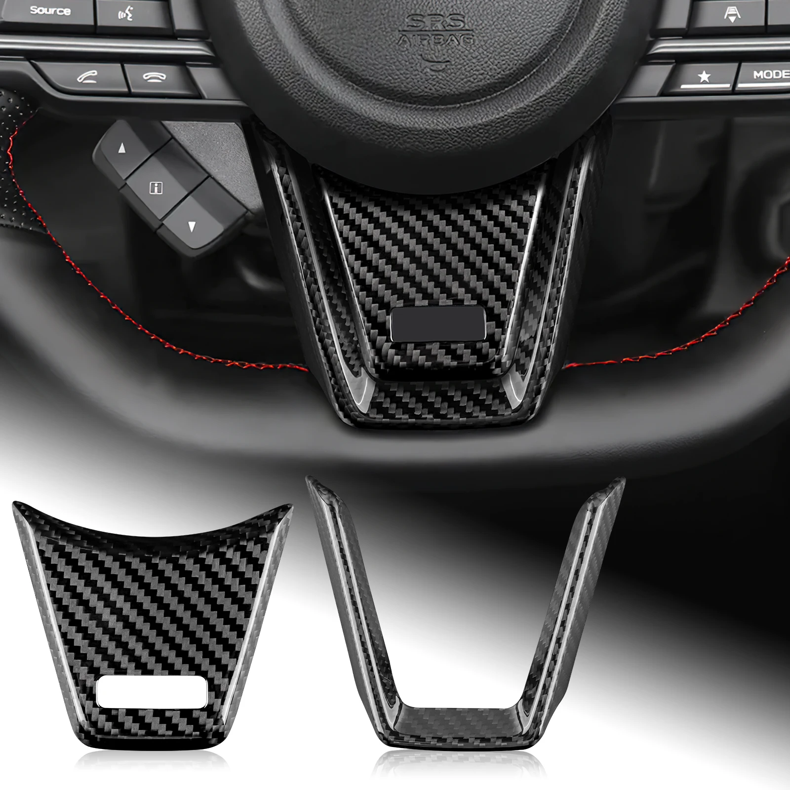 

Наклейка из настоящего карбона для Subaru WRX VB/WRX STI 2022-2026: накладка на кнопки рулевого колеса, аксессуары