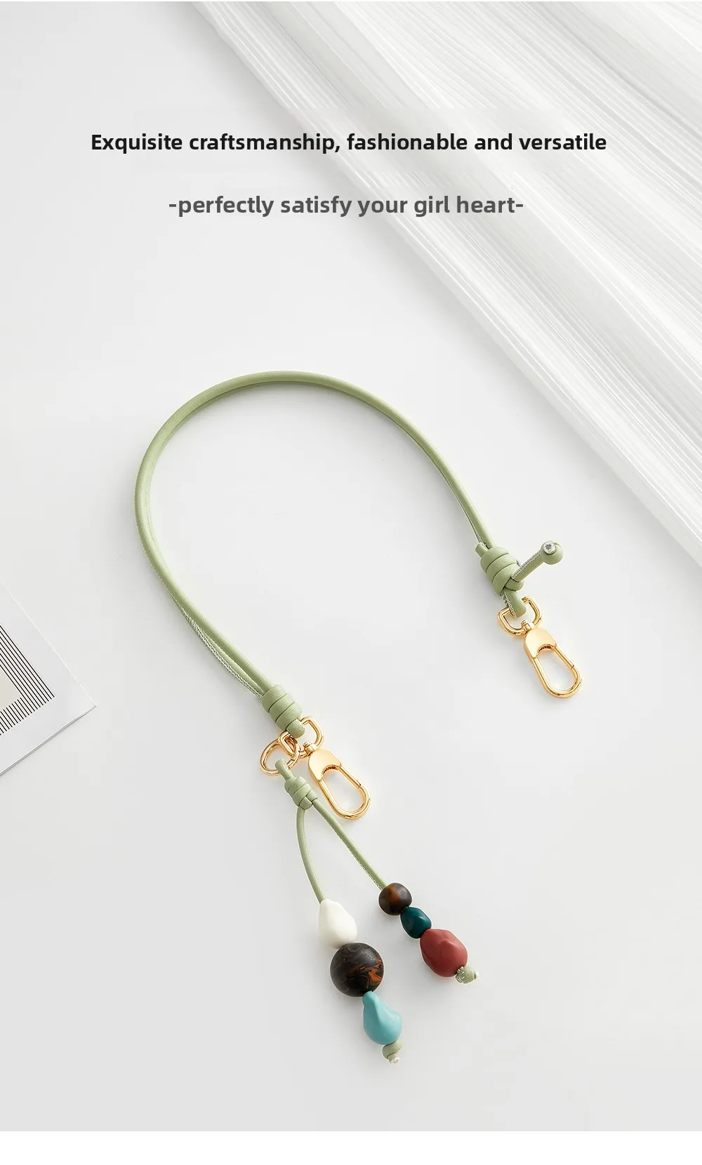 Straw Bag Beaded Shoulder Strap For Longchamp Mini Durable Fashion Gift Good Quality Bag Modification Bag Accessories