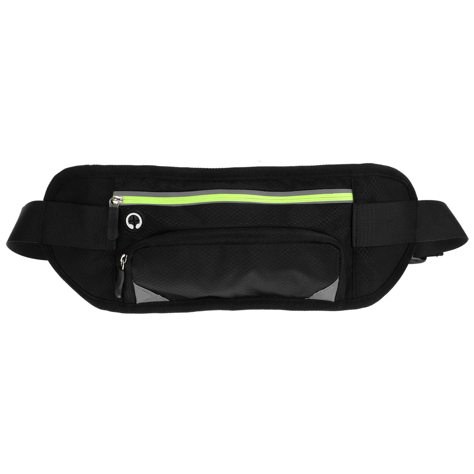 Sports Waist Bag Adjustable Belt Pouch for Running Hiking Traveling 6 Inch Phone Black Sports Waist Bag Fanny Pack
