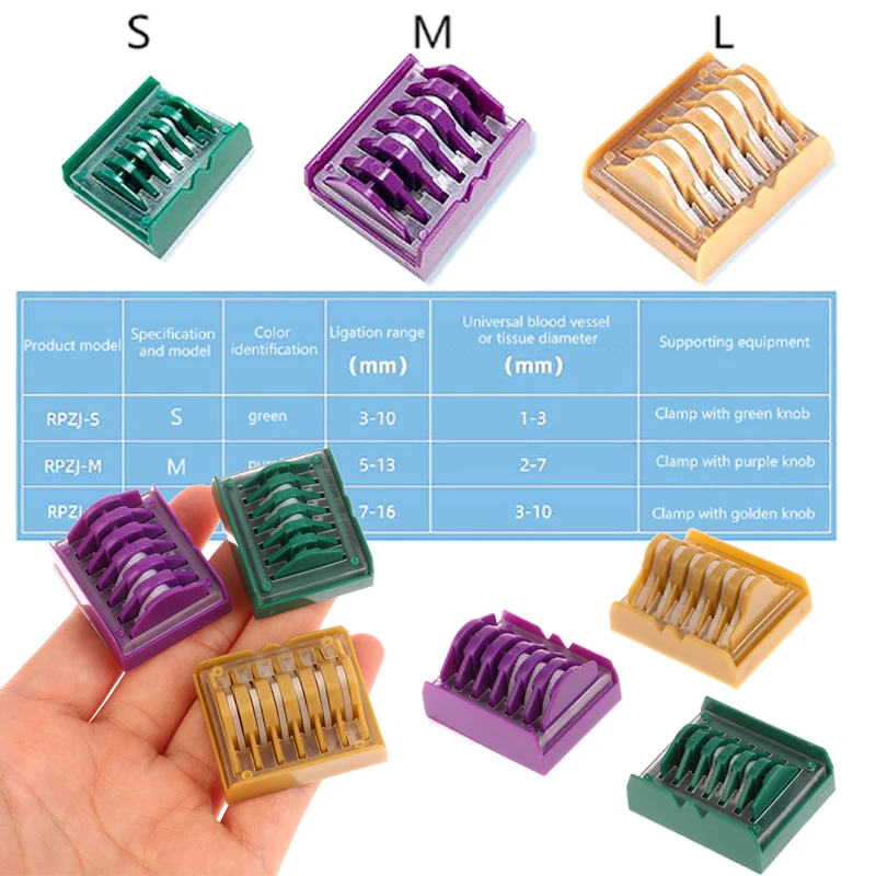 

1pc Medical Plastic Laparoscopic Polymer Ligation Clips Hemolok Clips Endoscopy Surgery Surgical Vascular Clips Medical Tools