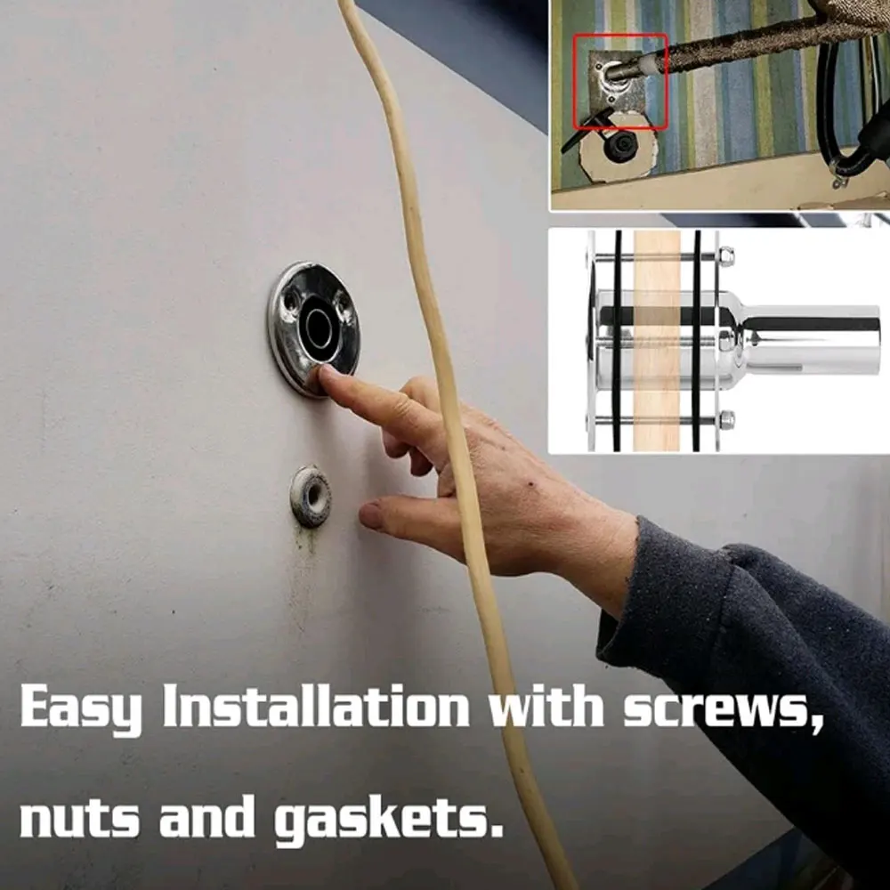 24 مللي متر الفولاذ المقاوم للصدأ من خلال بدن العادم المناسب أنبوب الأنابيب المقبس الأجهزة جزء الهواء سخان الديزل اكسسوارات لسيارة قارب شاحنة