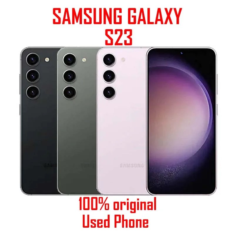 هاتف سامسونج جالاكسي S23 5G S911U1 بشاشة 6.1 بوصة روم 128/256 جيجابايت/ذاكرة وصول عشوائي 8 جيجابايت سنابدراجون NFC WIFI ثماني النواة أصلي أندرويد S23 هاتف ذكي