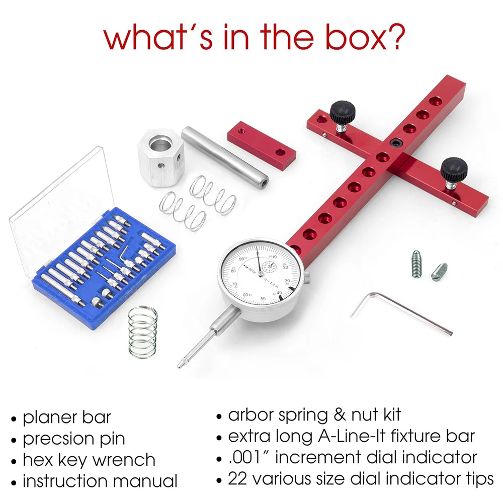 Table Saw Dial Indicator Saw Machine Alignment and Calibration Kit Aluminum Smart Bar Gauge A-Line It Basic Kit for Wood Working