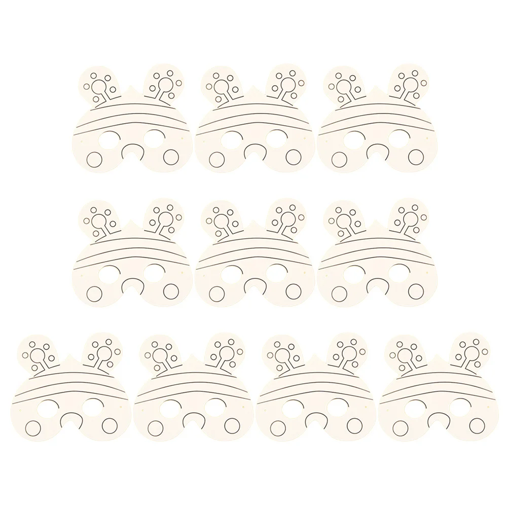 10 قطع DIY جرافيتي ورقة النحل قناع اللوحة الإبداعية قناع الرسم الفارغ للأطفال الفن الحرفية تحسين الخيال #6