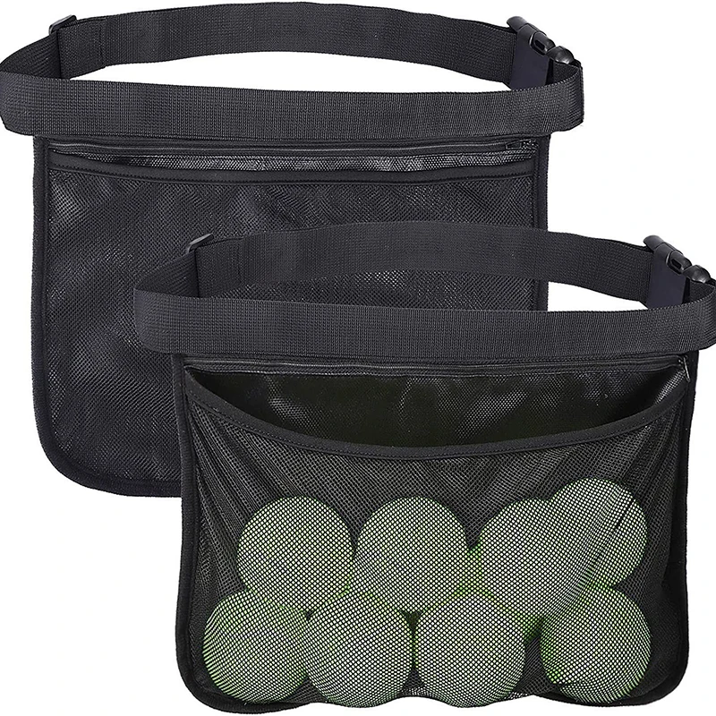 Tennis 1PC Ball Storage Waist Bag, Women Men Adjustable Belt Bags Pingpong Golf Balls Holder Portable Sports Pouch Pocket