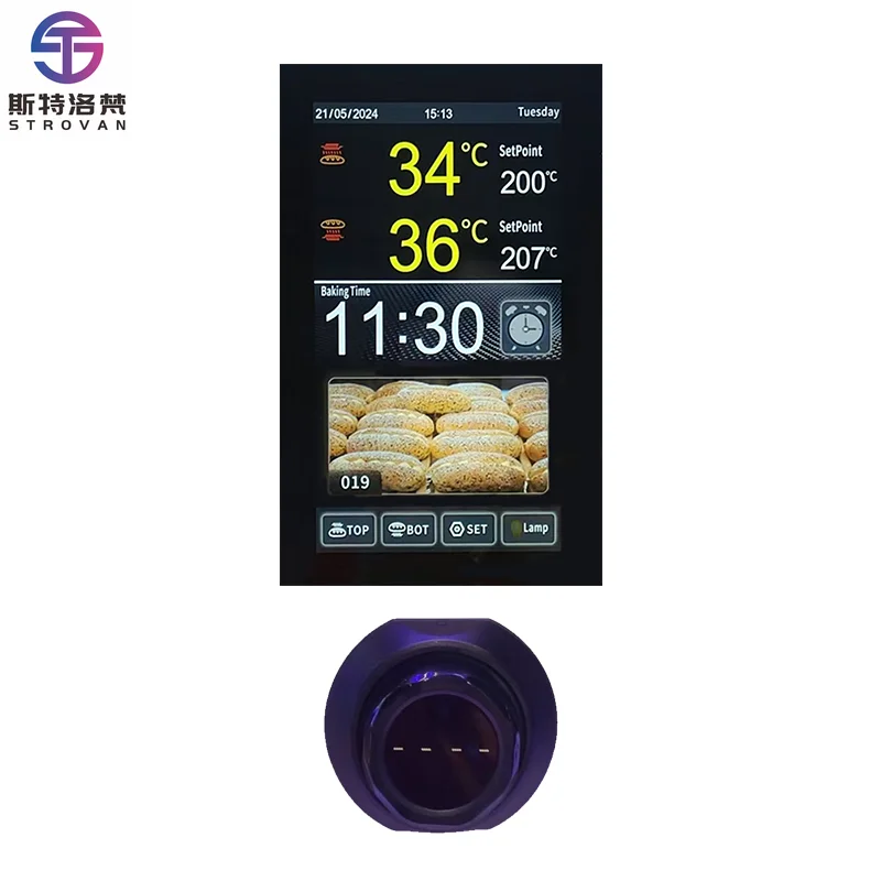 7 Inch Intelligent Touch Screen Thermostat Plastic Oven Temperature Controller Knob