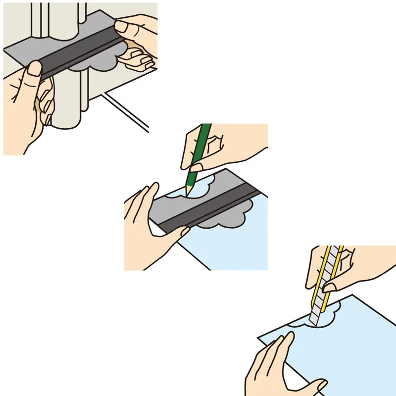 

SHINWA Форма Калибр Профиль Дуговая Шкала Линейка Обувная Пластина Калибр 150 мм 300 мм Легко Стираемая Любой Форма Для Украшения Дома 1 ШТ.