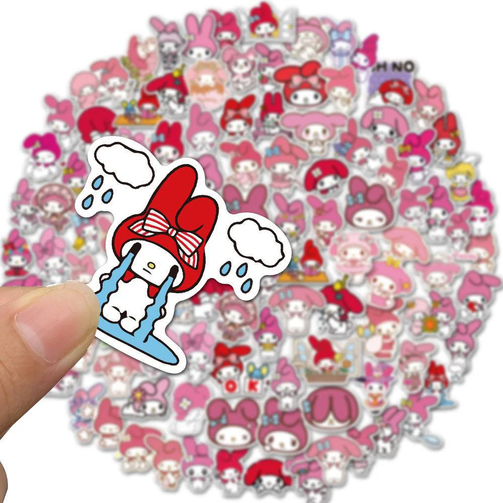 

10/30/50/100pcs Kawaii Cartoon My Melody Stickers Sanrio Anime Decals DIY Diary Laptop Car Cute Aesthetic Sticker for Girls Kid