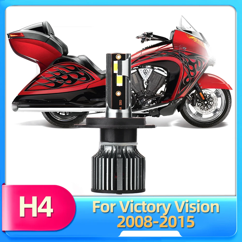 

LSlight 1Piece Motorcycle Bulb H4 Led Headlight CSP Moto Luces 50W For Victory Vision 2008 2009 2010 2011 2012 2013 2014 2015
