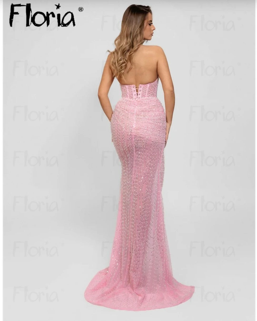 Robes De Soirée Shiny Pink Party Dress Long Mermaid Cocktail Dresses Wedding Evening Night Dress Dubai Vestidos De Gala 2024