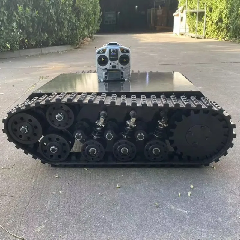 China Manufacturer Undercarriage Chassis Robot Smart Remote Control Shock-absorbing Electric Remote Control Track Chassis