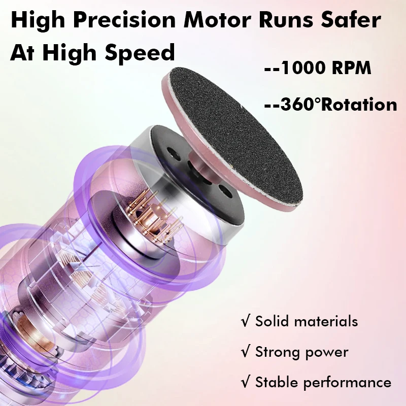 Wireless Electric Foot Callus Remover Machine Rechargeable Pedicure Tool for Dead Skin And Cuticle Removal Replacement Sandpaper