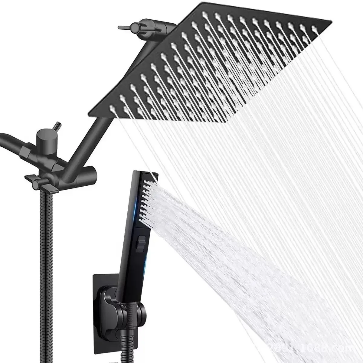 

Shower System Set Bathroom Electroplating Yahei 8/10 Inch Stainless Steel Top Spray Pressurized Shower Head Set
