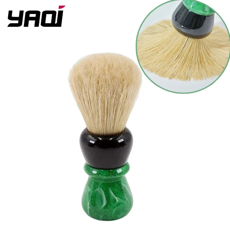 YAQI 24MM Green Viper Boar Bristle Handle Shaving Brush For Mens Wet Shaving Fashion High Quality Soft Shaving Brush New