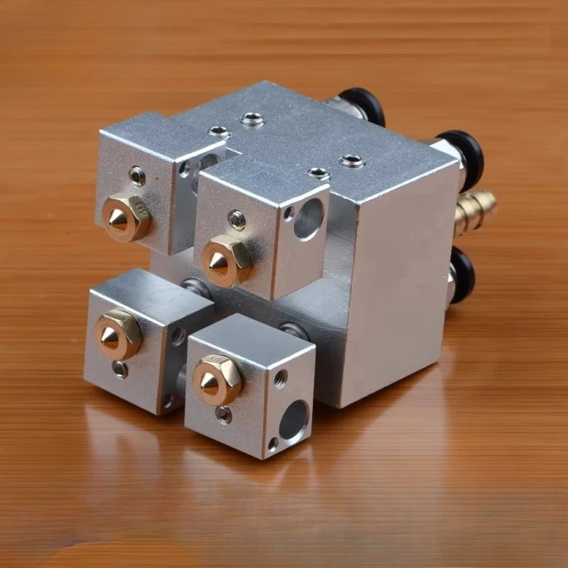 For 3D Printer Accessories E3D for Krakens 4 Multi-Nozzles 4 Multi-Color Water Hot and Cold End Extruder Kit Nozzle