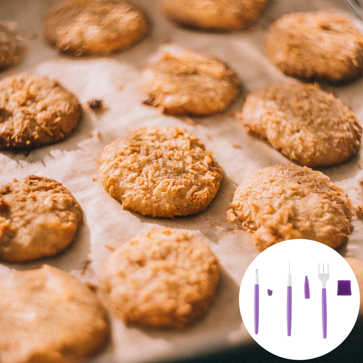 

1Set Cake Engraving Kit Fondant Sculpting Tools 3 Different Patterns Ideal for Baking Chocolate Sculpturing Safe Food Grade