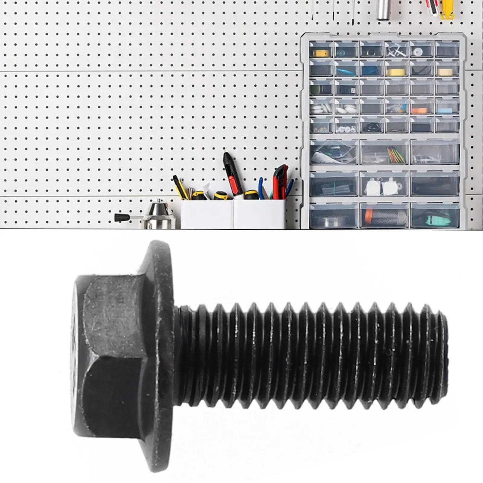1pcs Metal Saw Blade Bolt M8 X 20mm Left Hand Thread Hex Head Flange For Cutting Machine Tool Miter Saw Blade Screw Bolt  ﻿