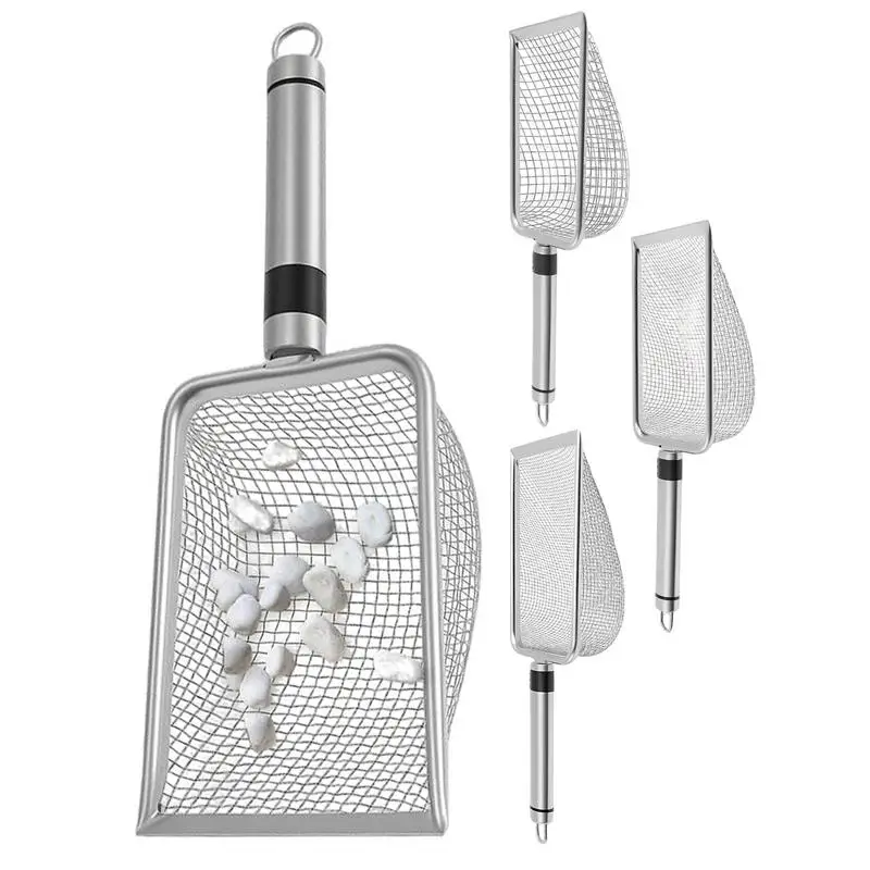 

Сито для почвы для садоводства, садовое сито, лопата, 4 шт., эффективный инструмент, экономия места, использование для газона, сада, грязи, пляжа, горшка, песок