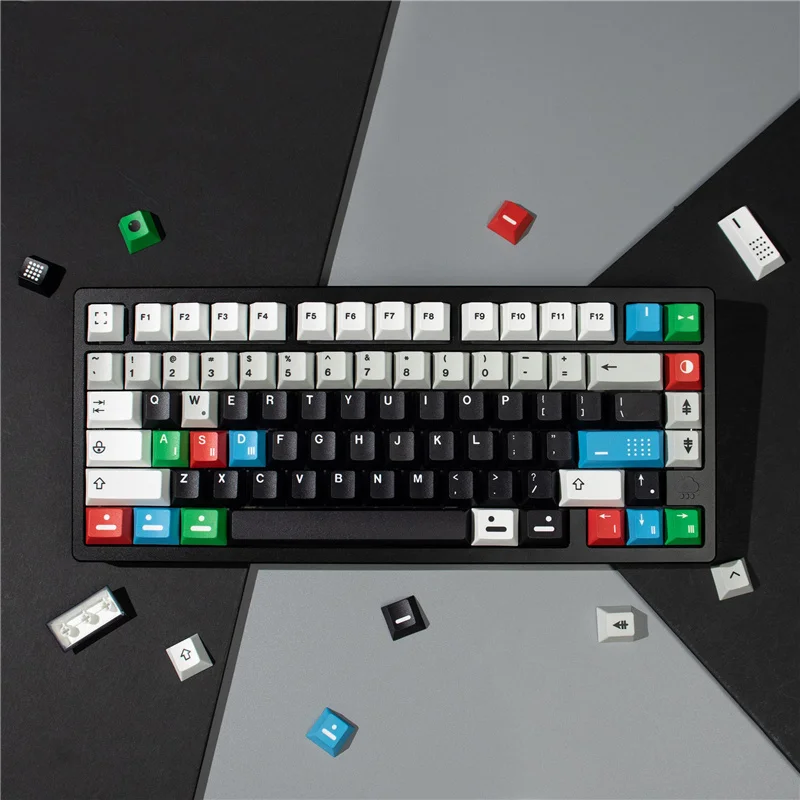 Resonance Keycaps Cherry Profile 23/129 Keys PBT 1.7mm Five Side Dye Sublimation For GH60/GK61/68/75/87 Mechanical Keyboard