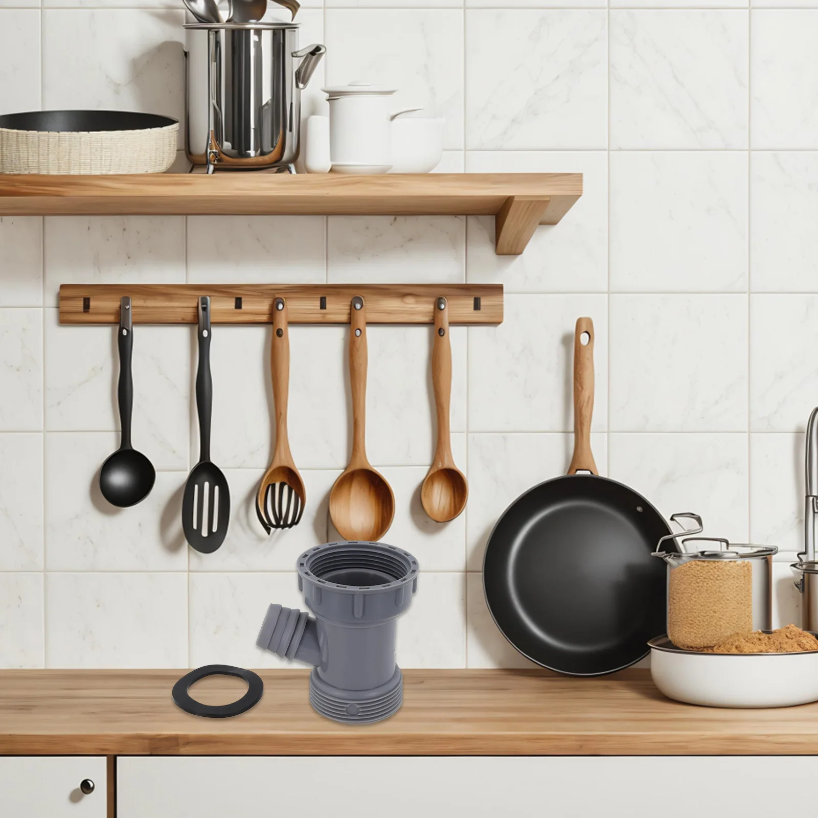 Female Pipe Connector Kitchen Sink Drain Adapter Y Shaped Drain Connector For Hoses Versatile Pipe Connector For Bathroom Drain