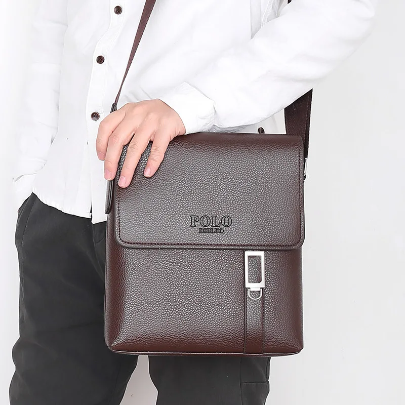 Business Men Leather Shoulder Bag Boy Crossbody Designer Luxury Briefcase Messenger Bags Male Gift Men's Handbags