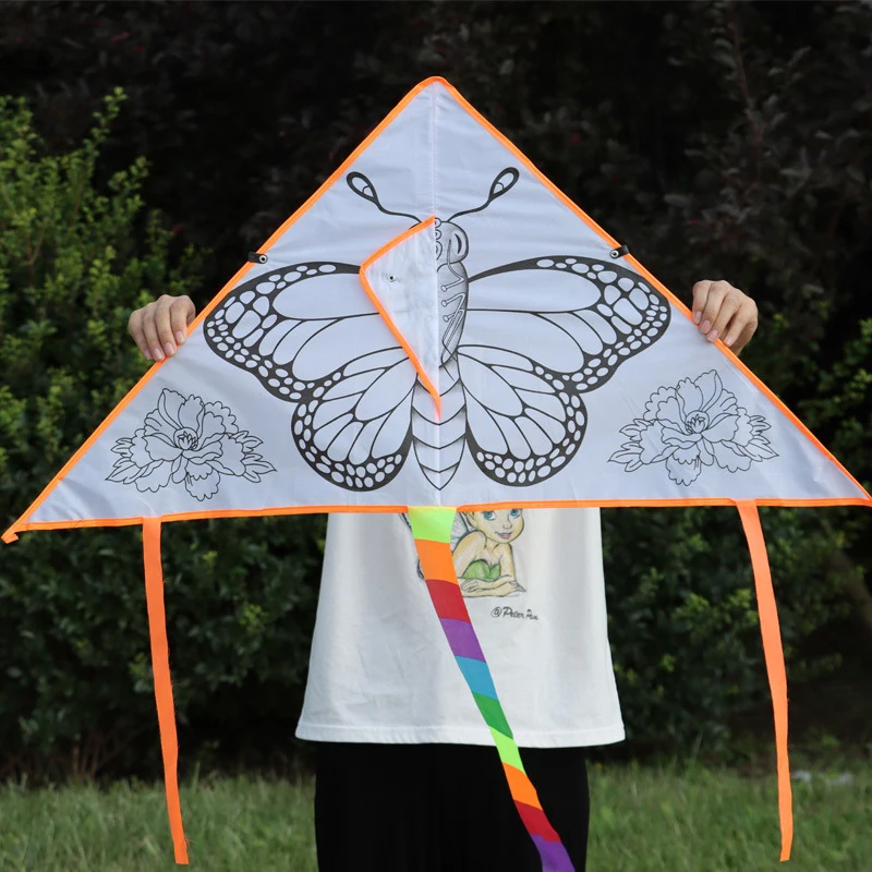 DIY Blank Kite for Children, Educação Pintura, Brinquedos ao ar livre, Pradaria Atividades