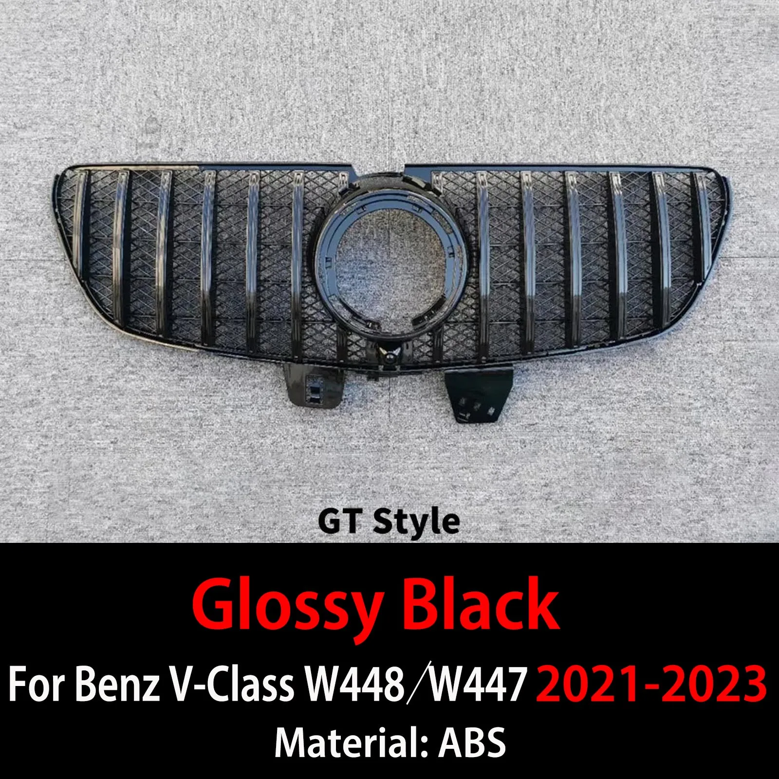Voor Mercedes Benz V Klasse Vito W448 W447 2015-2023 Midden Mesh Tuning Sport GT Diamant Stijl Voorinlaat Grille radiator Grill - afbeelding 1