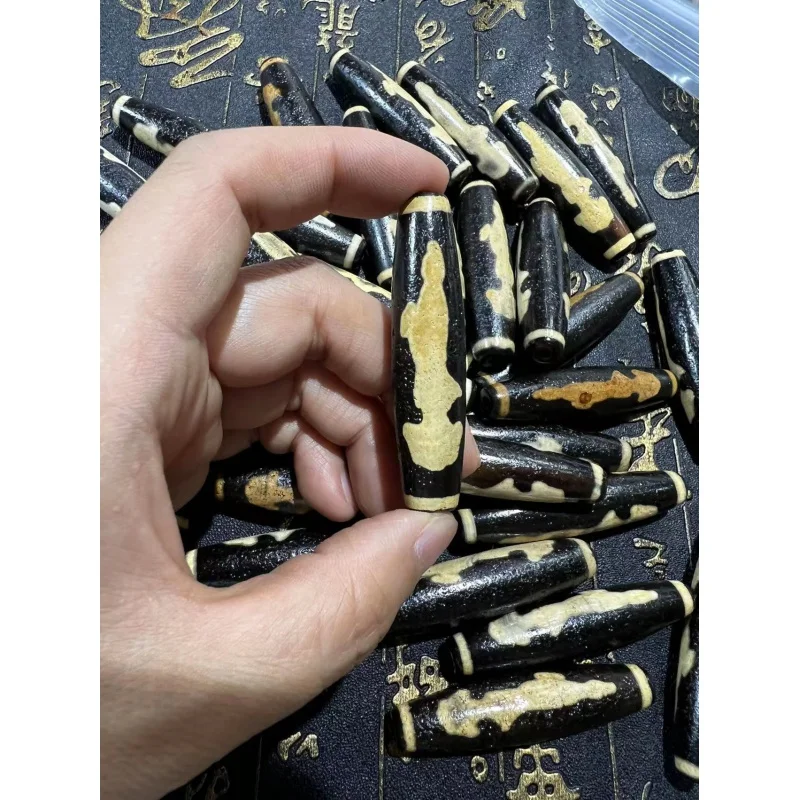 Guanyin Tibetan-Style Factory Wholesale High-Oil Coated Pulp Weathering Delicate 60mm Old Teeth Yellow Tibet Beads