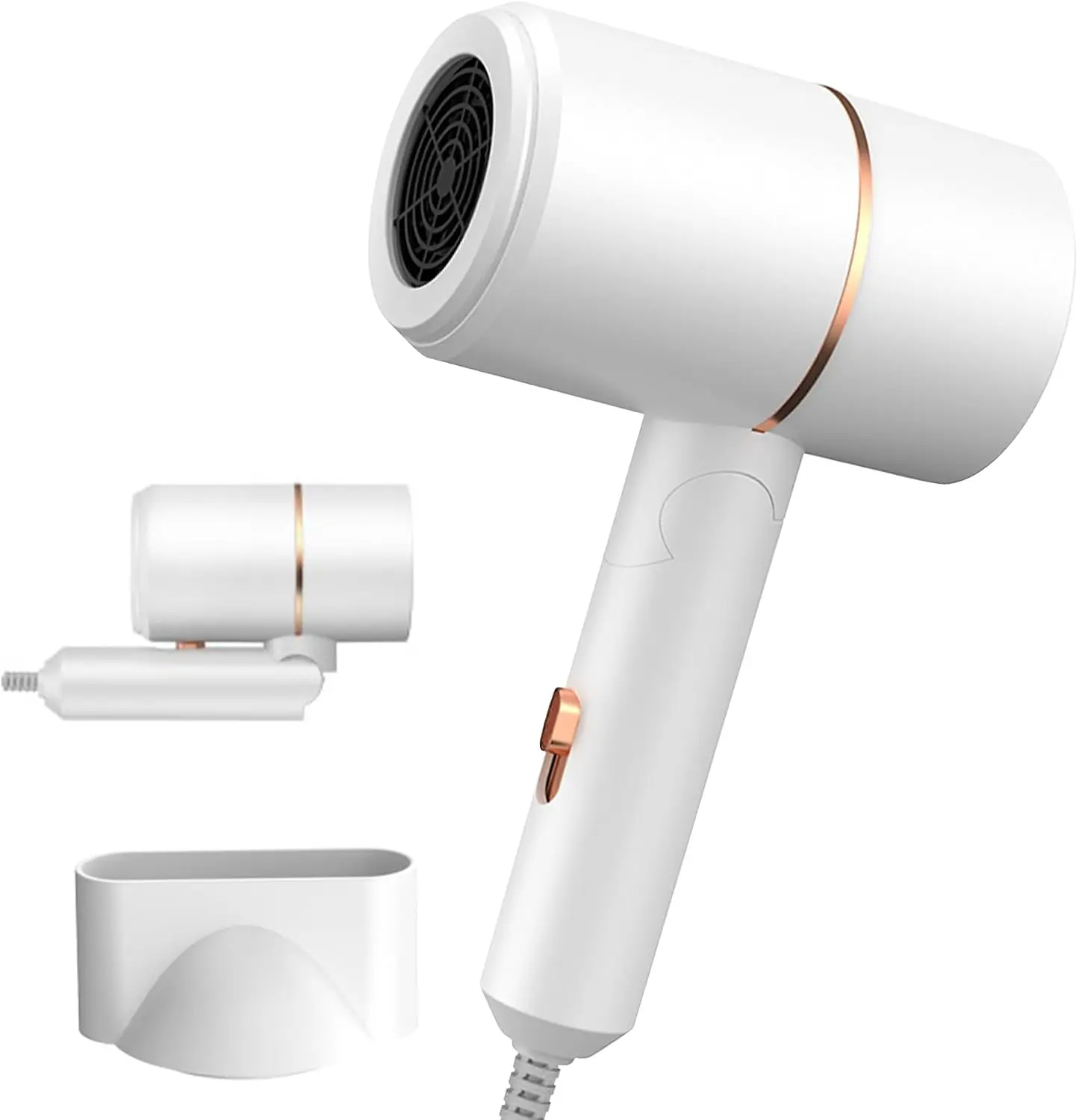 2026 New Upgrade Foldable Ionic Hair Dryer With Diffuser, 800W Fast Drying Blow Dryer, 38000 RPM, Lightweight, Pink Blue, For Ho